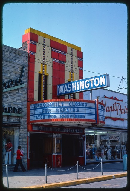Baldwin Theatre (Washington Theatre) - 1976 Shot From John Margolies (newer photo)